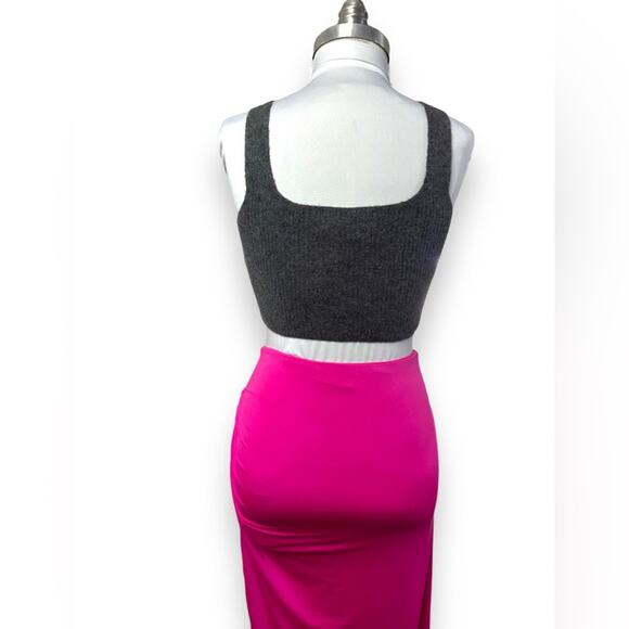 NWT Everlane brand soft yak wool blend ribbed square crop tank top size Medium - Picture 4 of 8